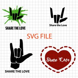share the love svg, share love svg, share the love tshirt png, share the love logo png, dxf, cutfile, share the love