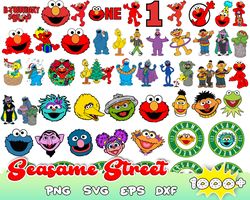 1000 sesame street svg, layered svg, cricut, cut files, digital vector file, cut file for cricut, eps, png, dxf, pdf