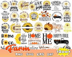 1200 farm svg bundle, farmhouse sign svg, country svg, farm animal chicken cow svg, family farm svg png for cricut