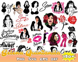 150 selena quintanilla bundle layered files, svg for cricut, sublimation files, instant download