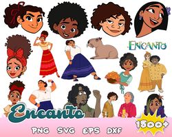 1500 encanto svg, encanto bundle svg, encanto clipart, vibrant images for encanto cake toppers, birthday shirts, and mor