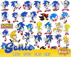 500 bundle sonic svg, the hedgehog svg, sonic bundle svg, sonic layered svg