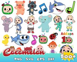 500 cocomelon bundle svg, cocomelon svg, cocomelon jj svg, watermaleon svg, high quality