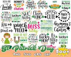 500 st. patrick's day svg bundle, st patrick's day quotes, gnome svg, rainbow svg, lucky svg