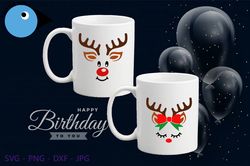 reindeer svg png jpeg instant download