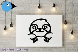 sloth svg png jpeg instant download