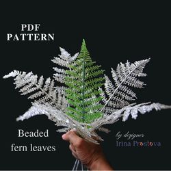 beaded flowers pattern | fern | seed bead patterns | beadwork pattern | digital download - pdf