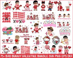 bad bunny valentines bundle, valentine svg png, eps dxf design, digital download