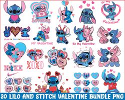 stitch valentines day bundle, valentines stitch, valentines svg png eps dxf designs