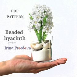 beaded flowers pattern | hyacinth | seed bead patterns | beadwork pattern | digital download - pdf