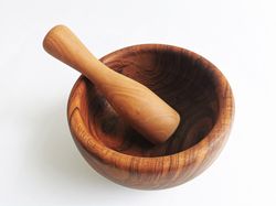 hardwood molcajete / mortar and pestle set to prepare mexican sauces