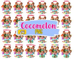 cocomelon birthday family bundle png, birthday png, cocomelon png, instant download