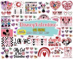 disney valentine's day bundle, mega disney valentine's day svg eps dxf png, cricut , for cricut