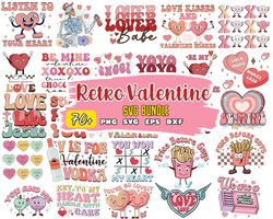 retro valentine bundle png , retro valentine png, cutting image, file cut , digital download