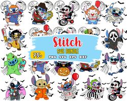 stitch bundle horror characters svg, bundle halloween svg, instant download