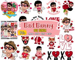 valentine bad bunny svg, bad bunny valentines png, un san valentin sin ti png, valentines benito png