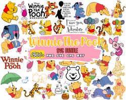 winnie the pooh bundle svg, disney svg, pooh characters, easy to use cut files