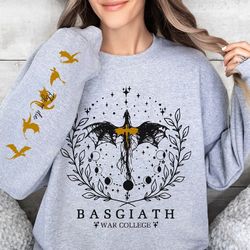 fourth wing sweatshirt, basgiath war college, dragon, violet sorrengail, xaden riorson, fantasy reader, bookish shirt