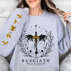 fourth wing sweatshirt, basgiath war college, dragon, violet sorrengail, xaden riorson,fantasy reader, bookish shirt
