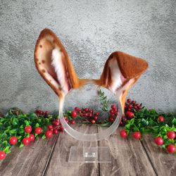 ginger mini bunny ears headband