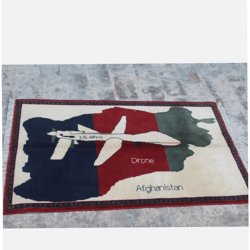 afghan handmade drone war rug