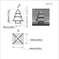 project 188. stained glass printable pattern. brillant3d