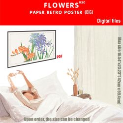 030 retro poster (big) flowers