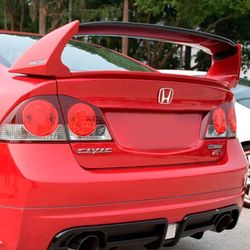 honda civic 2006-2011 4dr fk fd rear spoiler mugen style