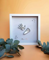 hand and foot keepsake for mothers day.keepsake casting.nursery decor.handprint ornament.mothers day personalized gift.