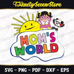 customizable mom's world design for invitations, kid birthday gift, birthday svg, cartoon, custom name svg, png, dxf