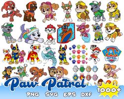 1000 paw patrol bundle svg, paw patrol svg, paw patrol clipart