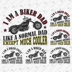 Biker Dad Uncle Grandpa Motorcycle Rider SVG Cut File Bundle