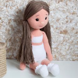 pdf pattern crochet waldorf doll,  body doll pattern