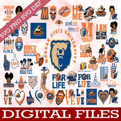 bundle 56 files morgan state football team svg, morgan state svg, hbcu team svg, mega bundle, designs, cricut