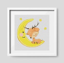 deer, deer cross stitch, animal cross stitch, cross stitch pattern, counted cross stitch