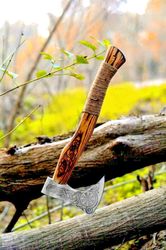 custom handmade viking axe, carbon steel hatchet valhalla axe battle axe, viking axe, battle axe, hand forged axe