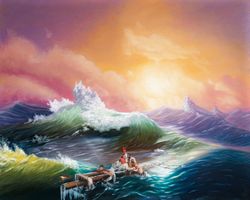 the ninth wave original oil painting on canvas ivan aivazovsky large realism artwork colorful seascape wall art