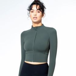 cropped barewear jacket, deep forest