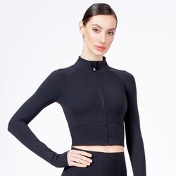 cropped barewear jacket, black