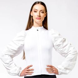 runway fit jacket, white regular price