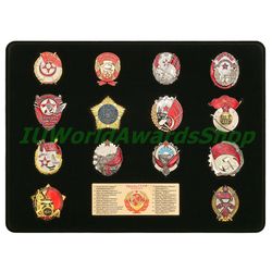 orders of the union republics of the ussr. 14 pieces. modern reproductions