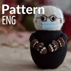 crochet doll pattern grandpa amigurumi little doll diy tutorial nesting doll father's day diy gift idea matryoshka toy m