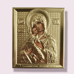 vladimir mother of god orthodox icon metal frame golden color free shipping