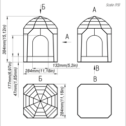 project 200. stained glass printable pattern. brillant3d