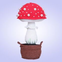 mushroom room decor, crochet mushroom