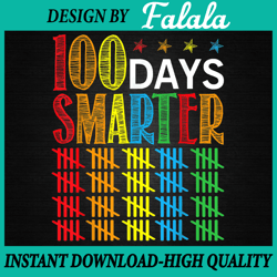100th day of school png, 100 days png, 100 days smarter counting tally marks png, digital download