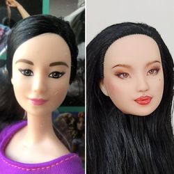 ooak barbie doll head