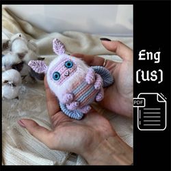 pdf crochet amigurumi cute moth butterfly pattern