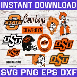 bundle 12 files oklahoma state football team svg, oklahoma state svg, n c a a teams svg, n c a a svg, png, dxf, eps