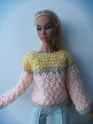 blythe pullip barbie poppy parker fr it knit striped yellow sweater